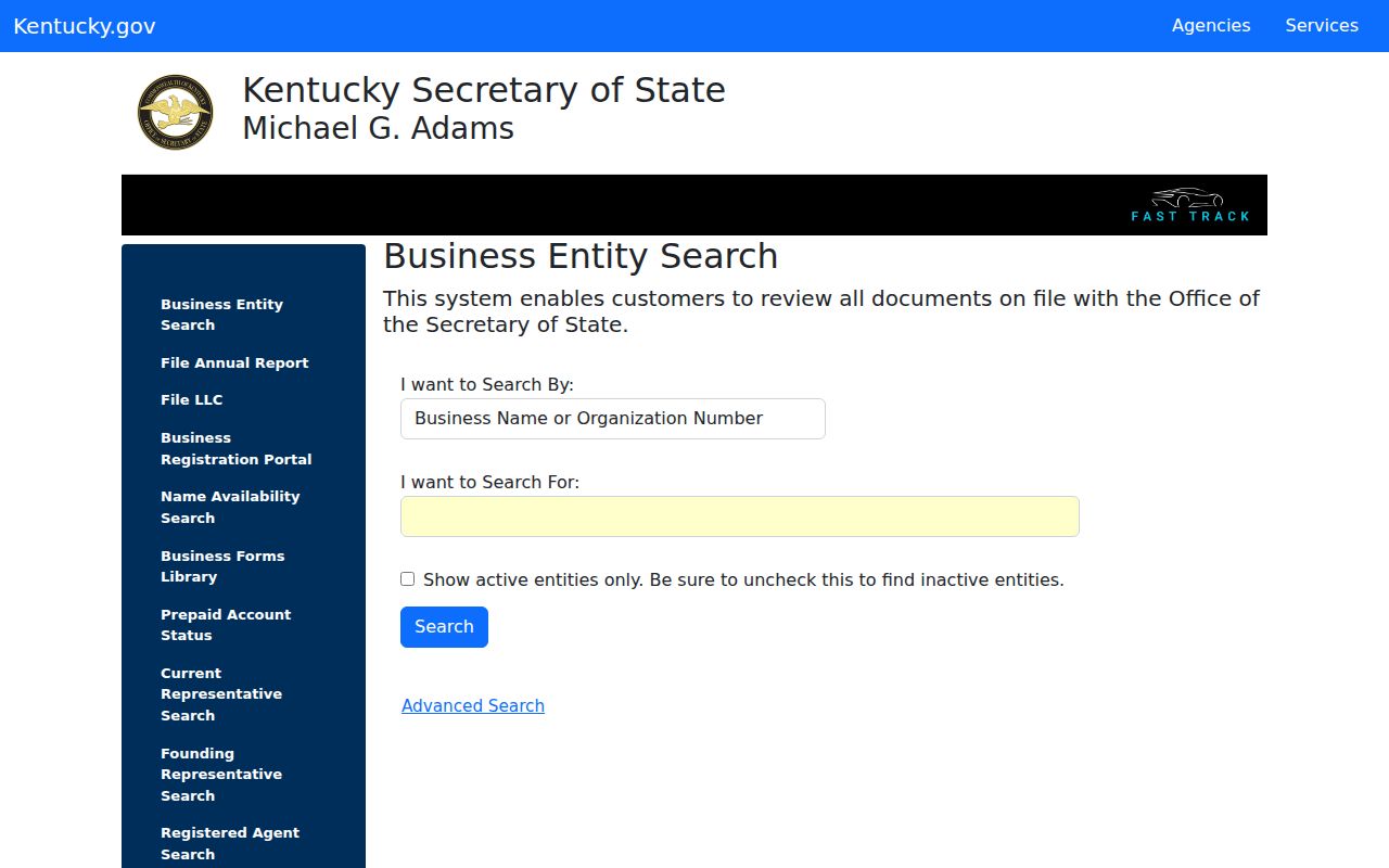 Richmond residents directory Kentucky business name search