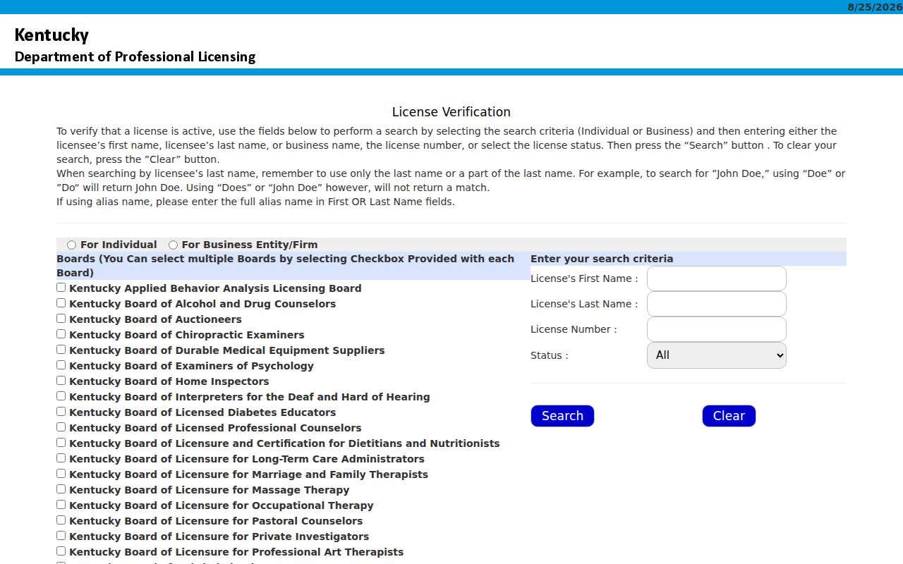 Richmond residents directory professional license lookup