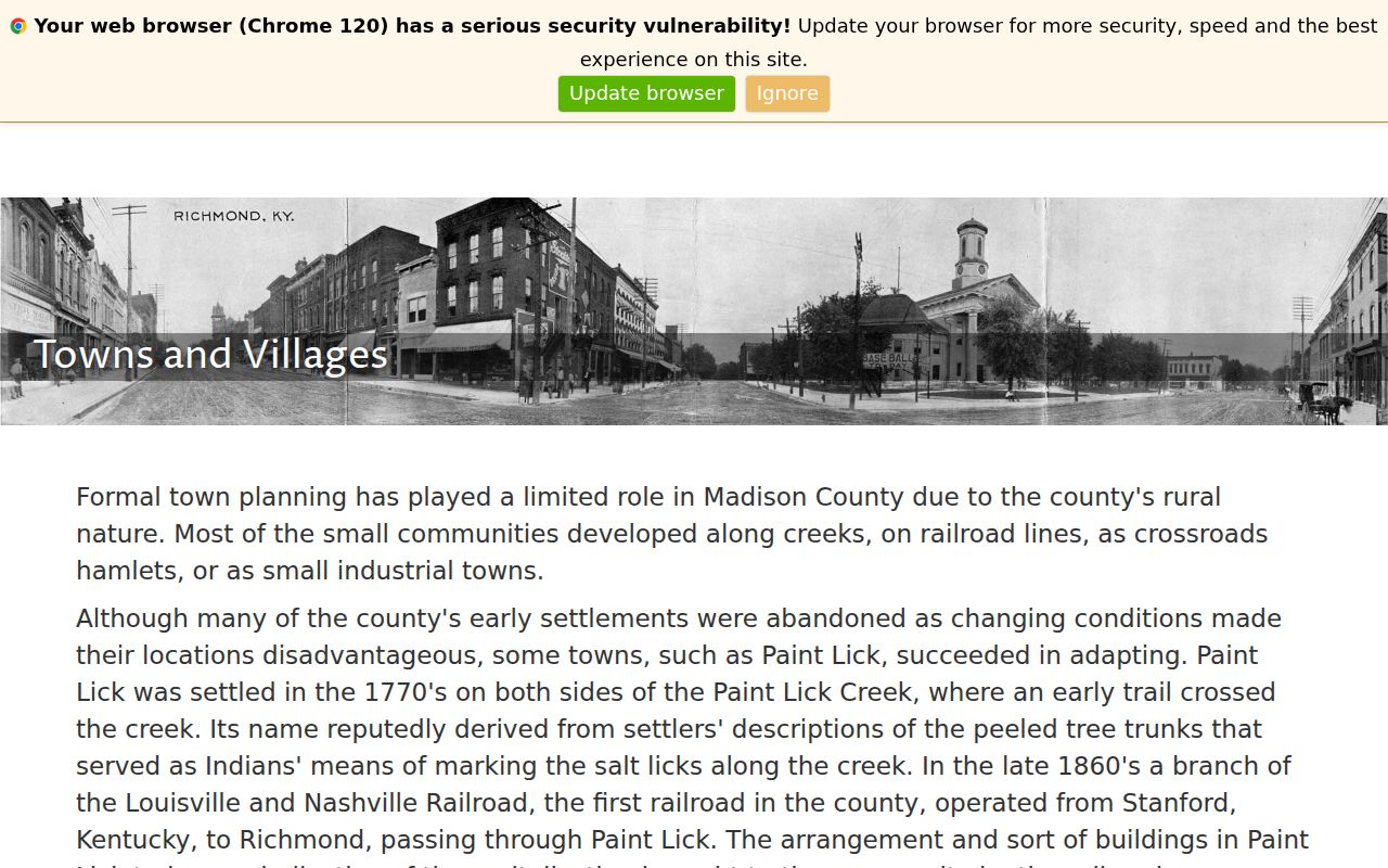 Madison County Historical Society account of Richmond telephone and community history